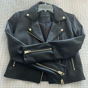 BlankNYC cropped leather jacket size small